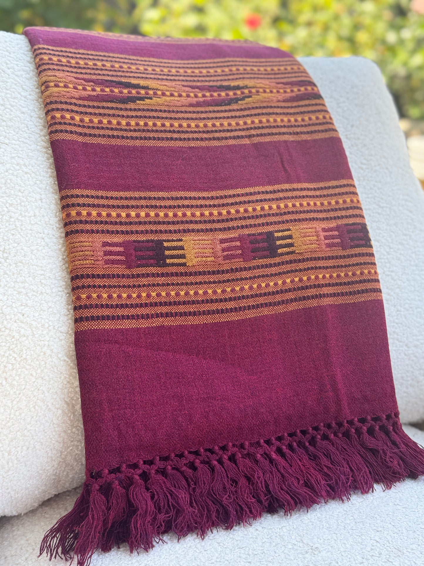 Handloom wool collection - Dailywear : Purple Maroon