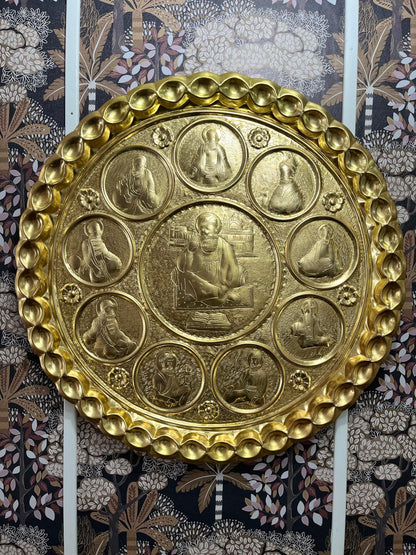 Sacred Carving Bronze Plates : Sikh Gurus