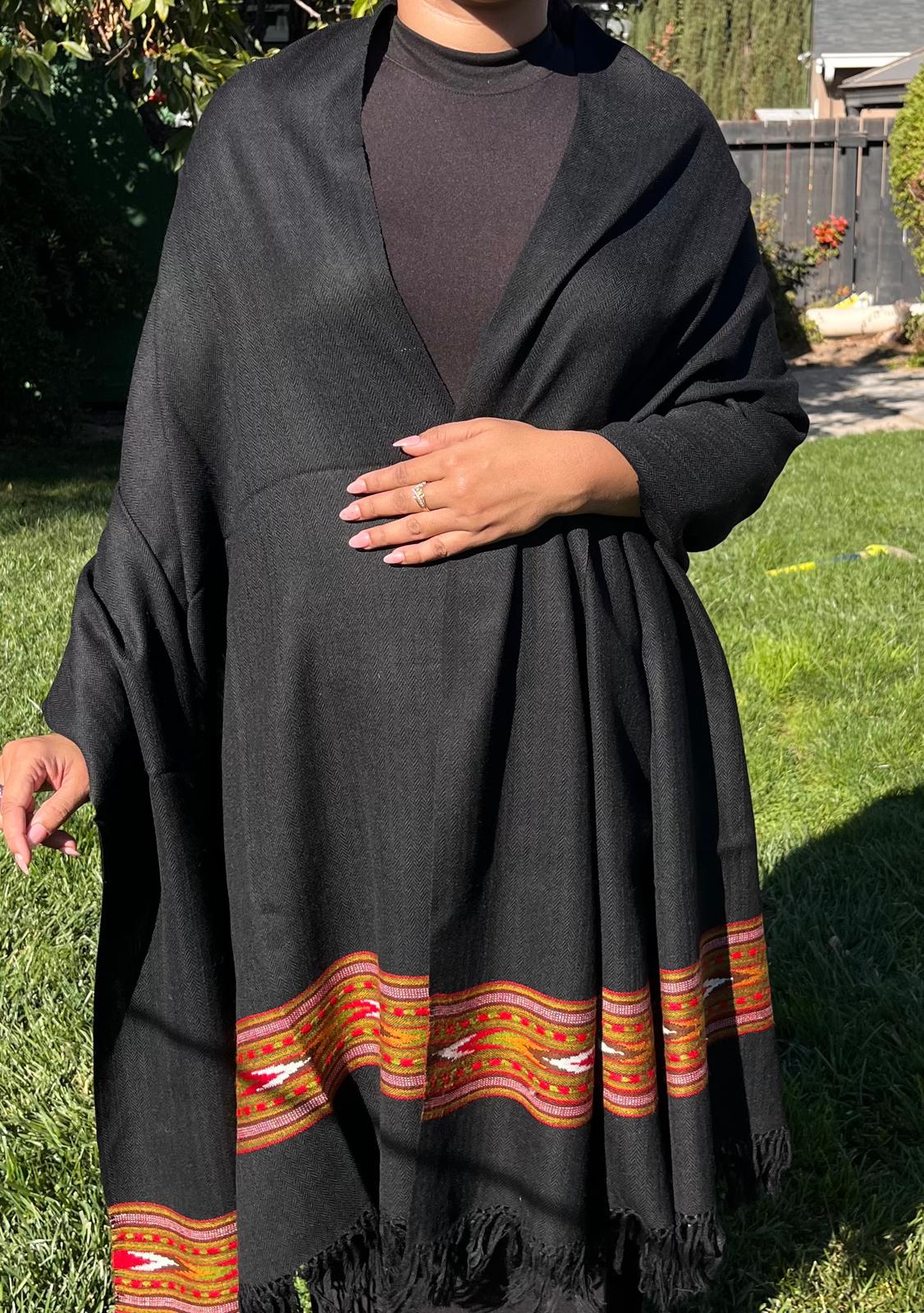 Handloom Pure Wool Collection : Black