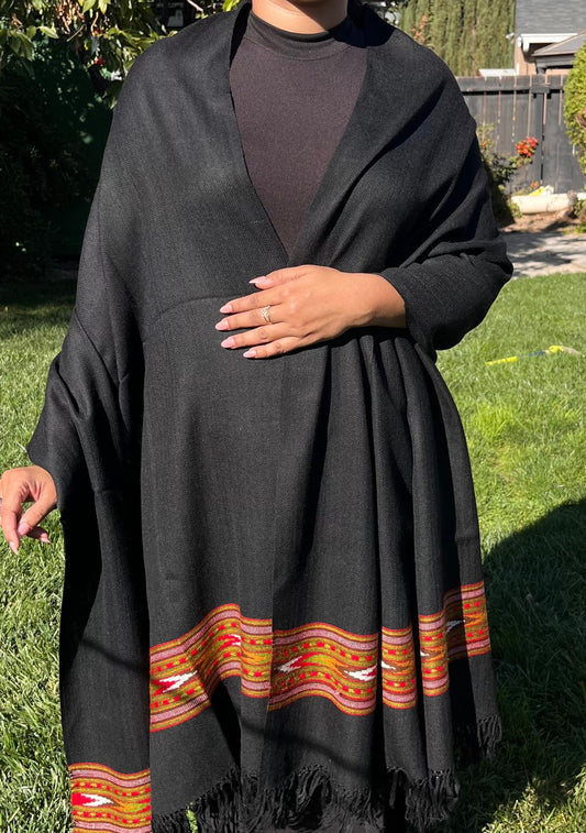 Handloom Pure Wool Collection : Black