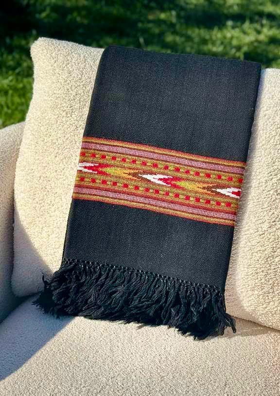 Handloom Pure Wool Collection : Black