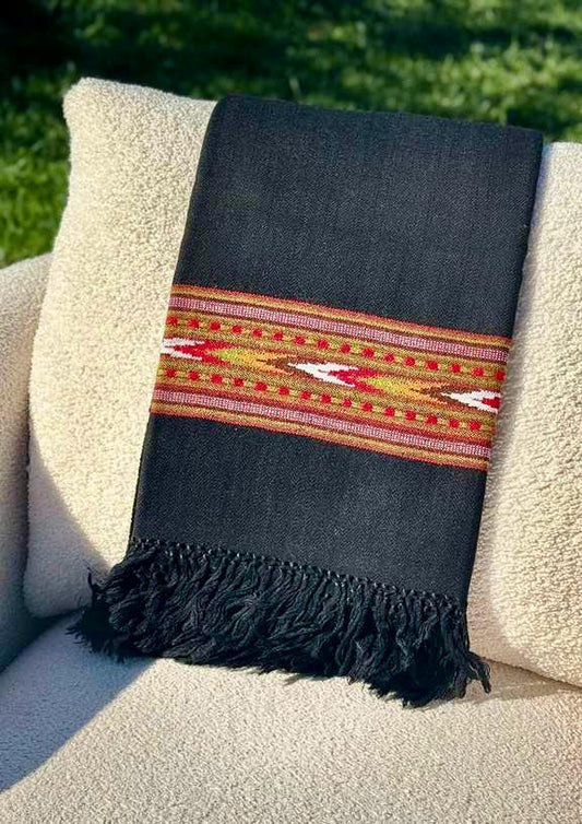 Handloom Pure Wool Collection : Black
